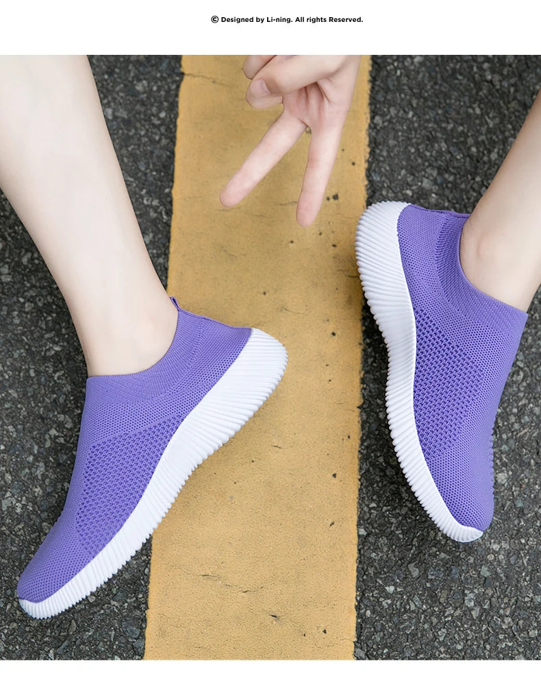 Zapatillas Slip-On de Mujer con Banda Elástica y Plantilla EVA