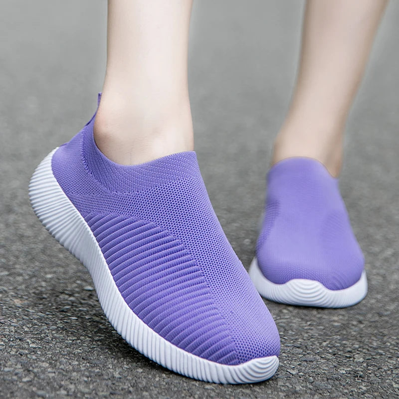 Zapatillas Slip-On de Mujer con Banda Elástica y Plantilla EVA