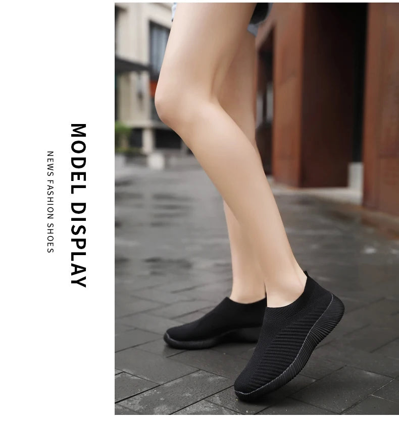 Zapatillas Slip-On de Mujer con Banda Elástica y Plantilla EVA
