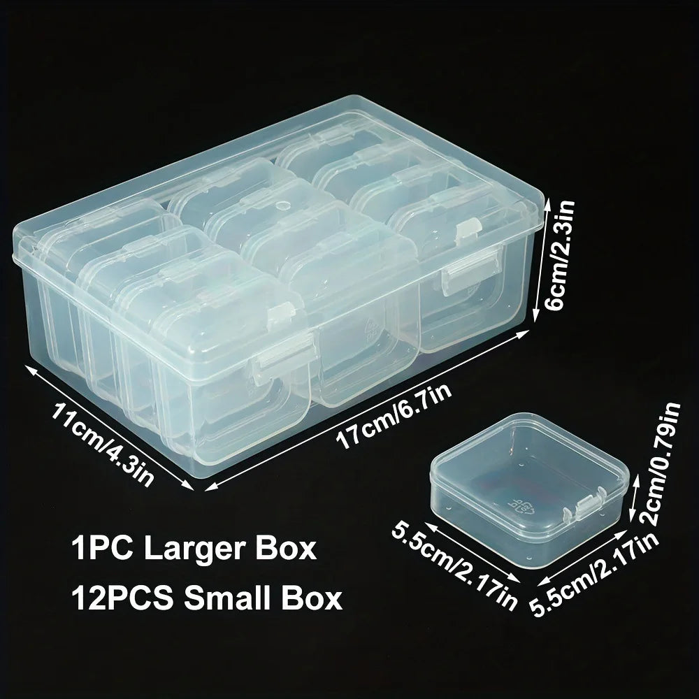 Caja Organizadora Transparente con Compartimentos para Bijouterie y Objetos Pequeños