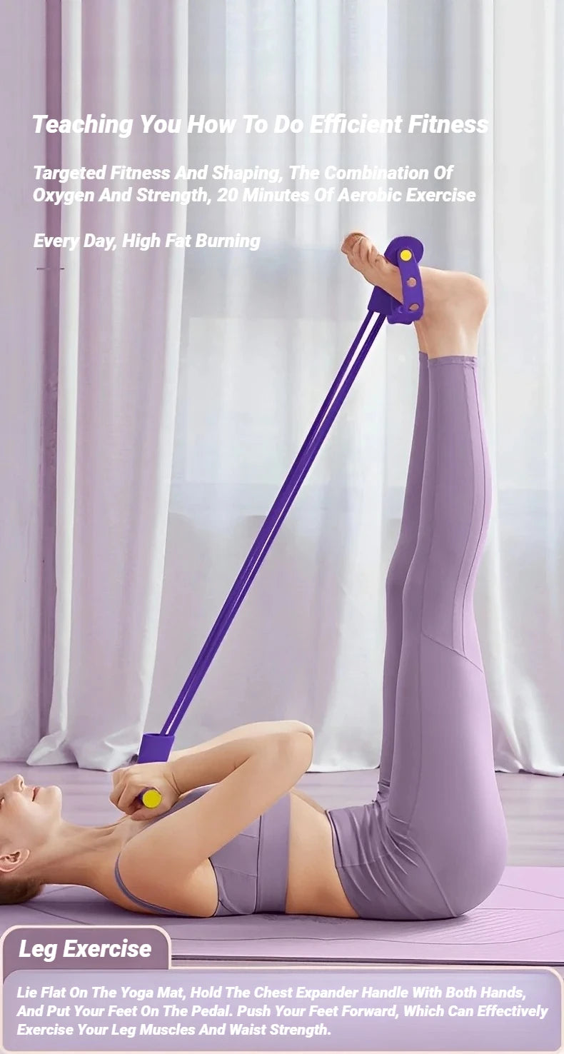 Banda Elástica con Pedal para Piernas, Brazos y Abdomen