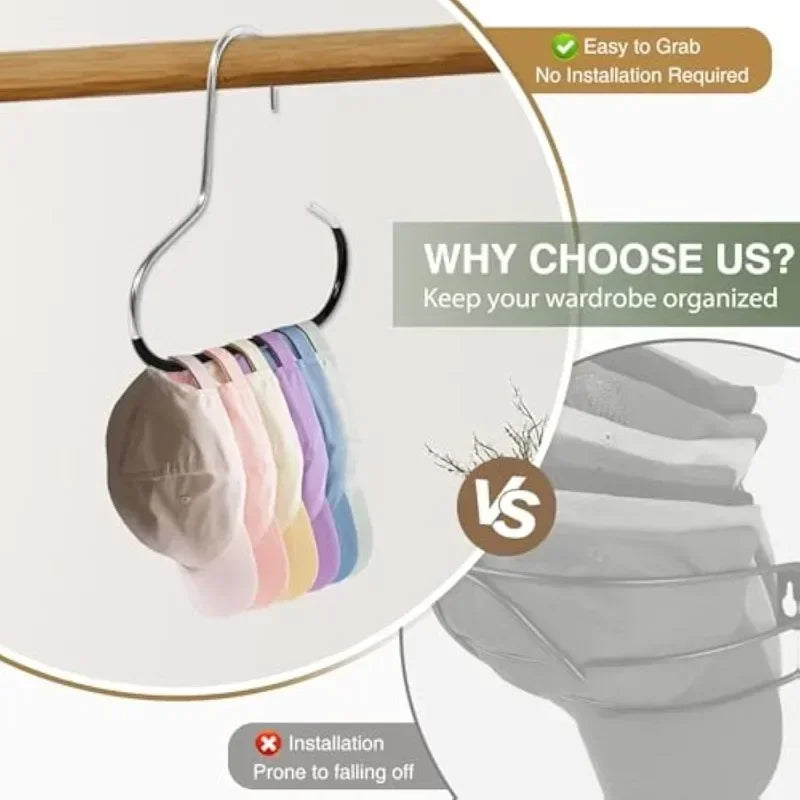 Percha Circular Multifunción para Gorras, Bufandas y Corbatas