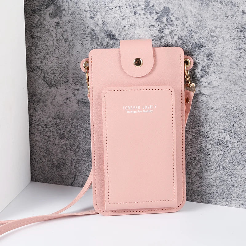 Bandolera cruzada para mujer con tarjetero para celular