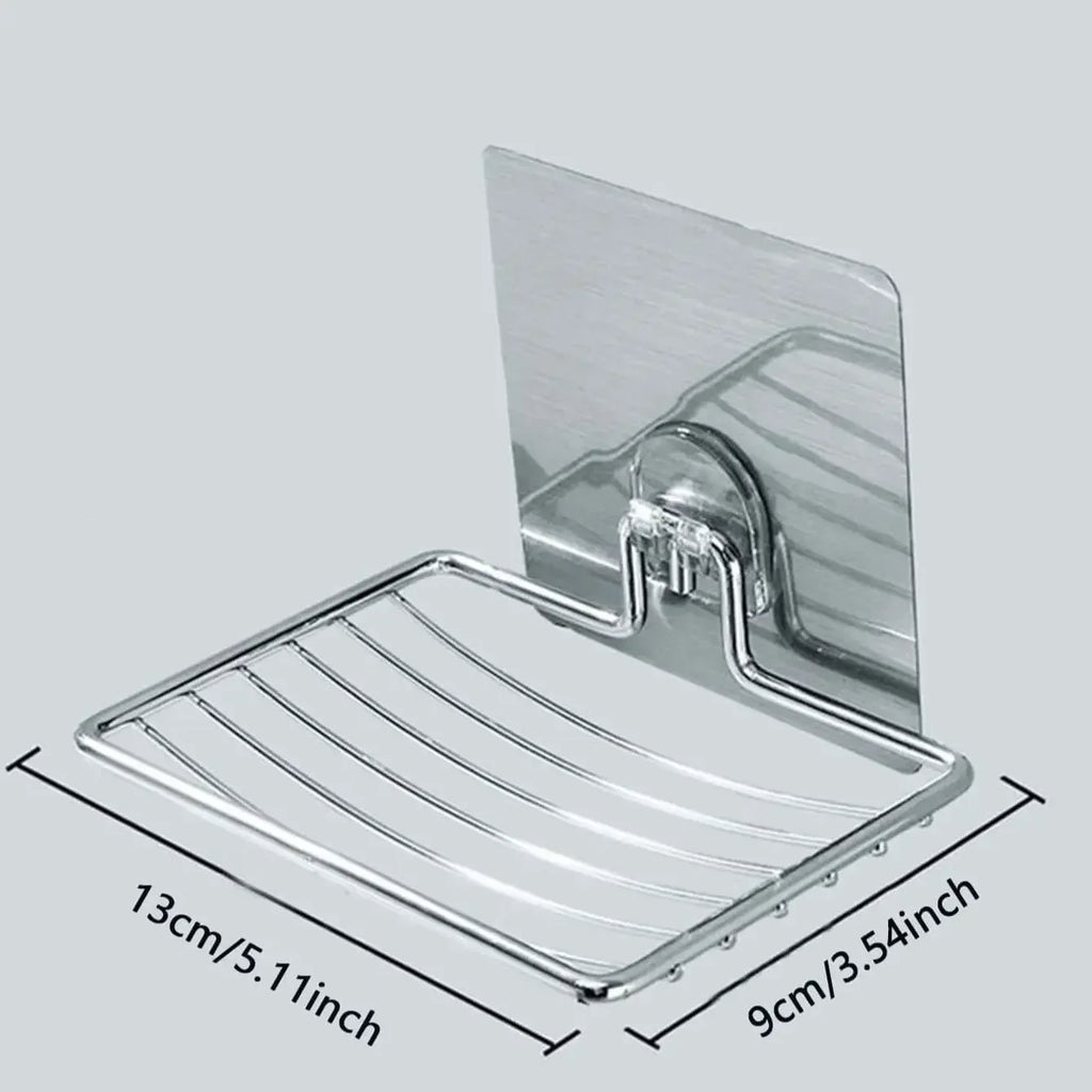 Jabonera de Pared de Acero Inoxidable con Drenaje