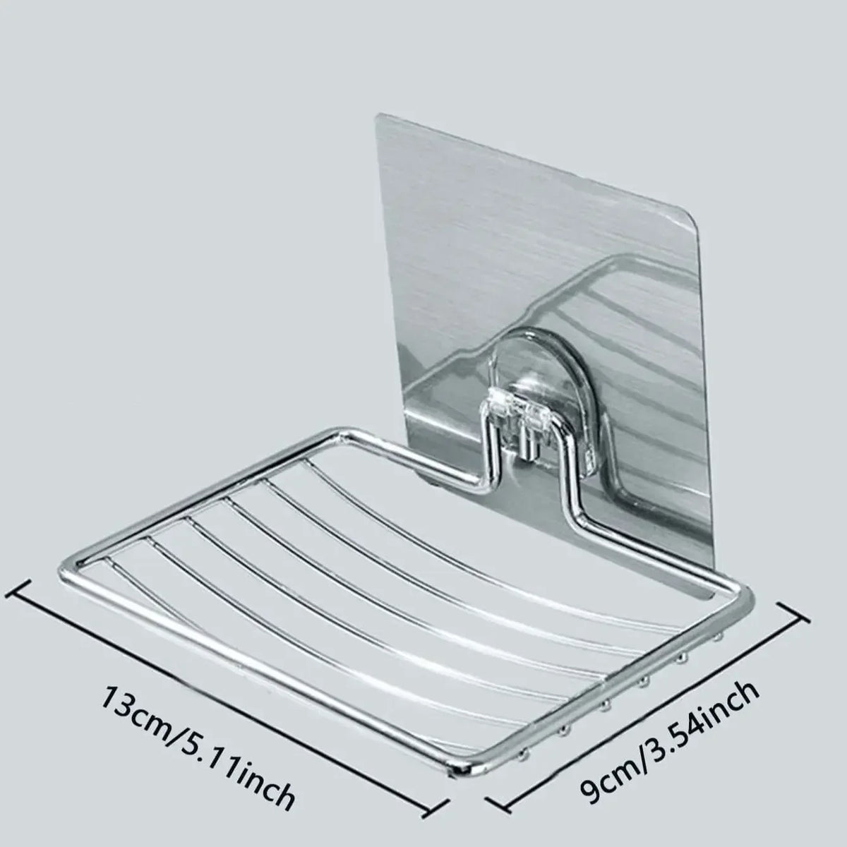 Jabonera de Pared de Acero Inoxidable con Drenaje