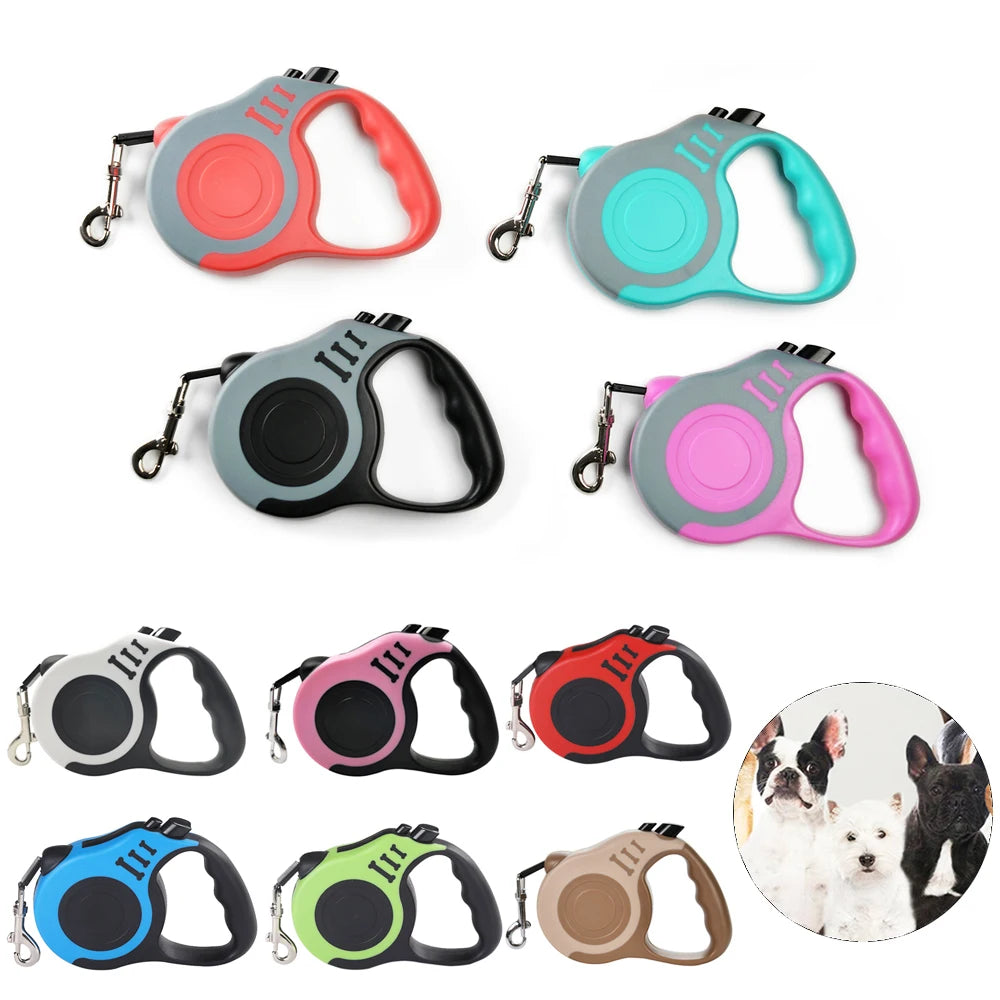 Correa Retráctil para Perros de Nylon Resistente 3 m / 5 m