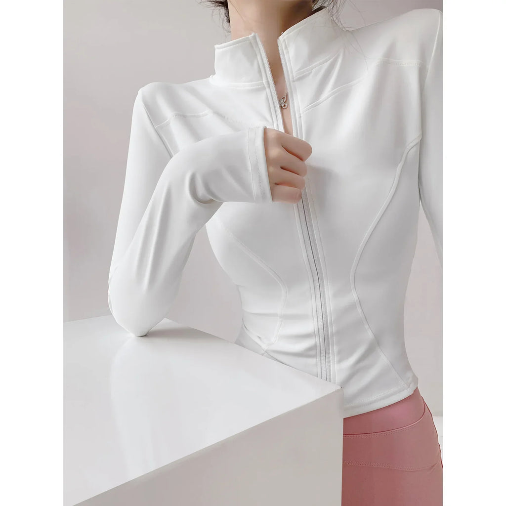 Campera Deportiva Mujer Slim Fit con Cierre y Secado Rápido