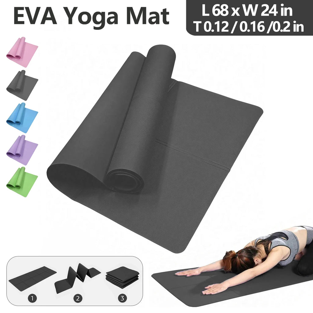 Mat de Yoga Plegable de EVA Ecológico para Pilates y Fitness