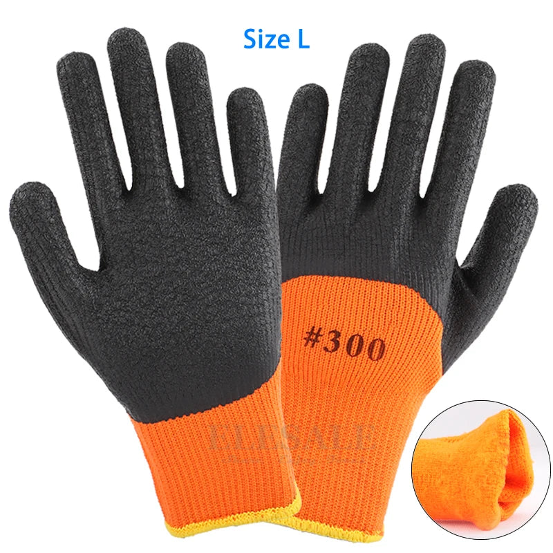Guantes de jardinería y trabajo para clima frío con agarre de látex