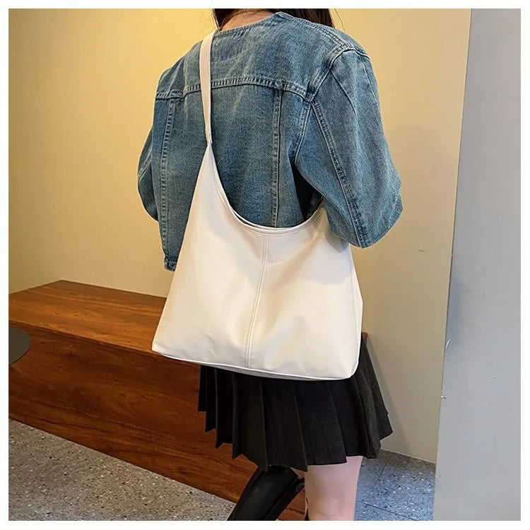 Cartera Tote Grande Estilo Retro con Bolsillo Interior
