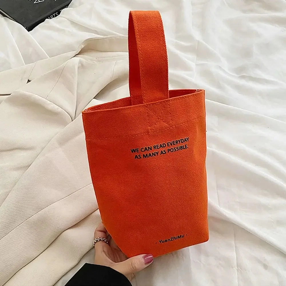 Bandolera de Lona Gran Capacidad con Diseño de Letras