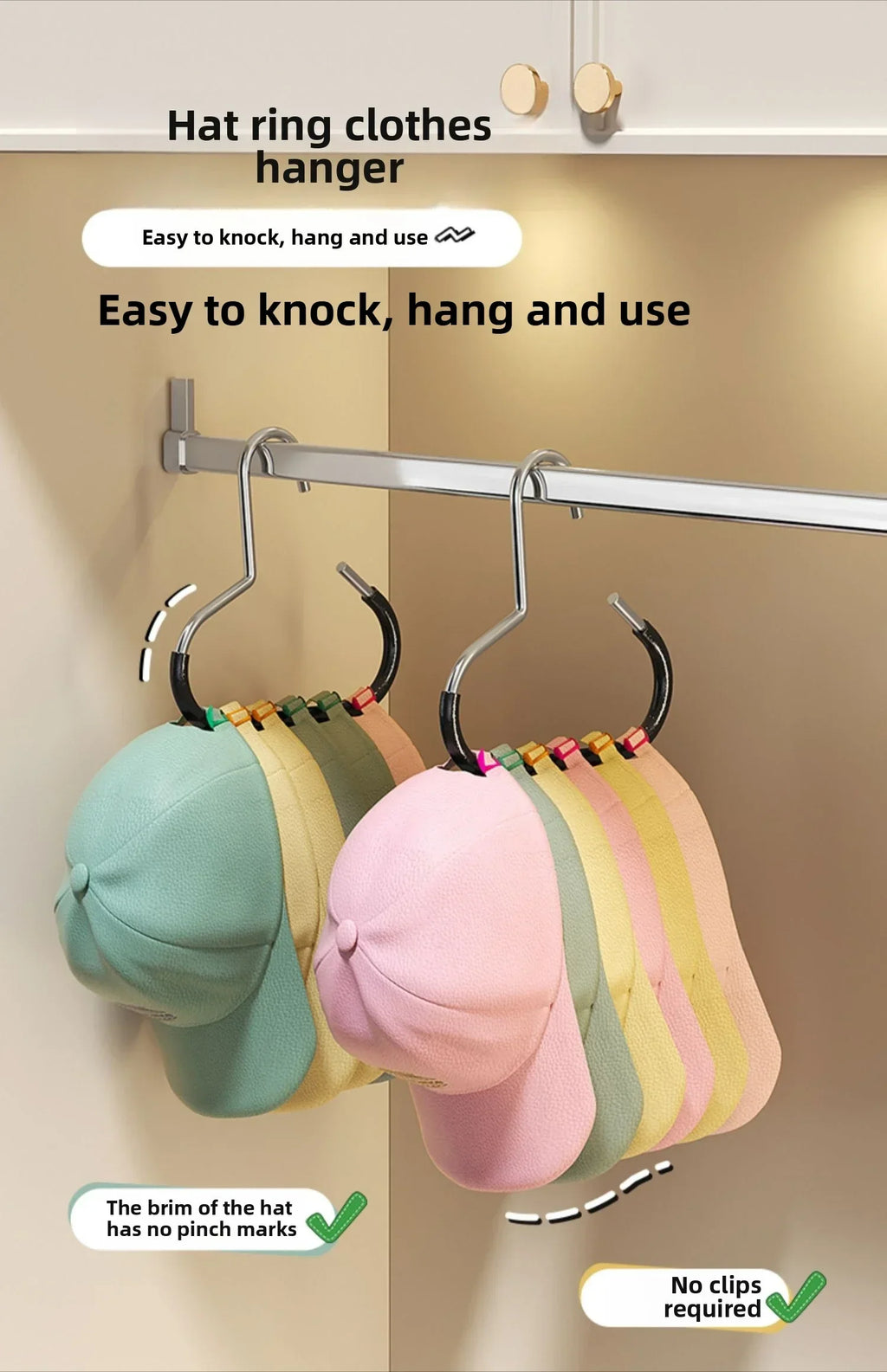 Percha Circular Multifunción para Gorras, Bufandas y Corbatas