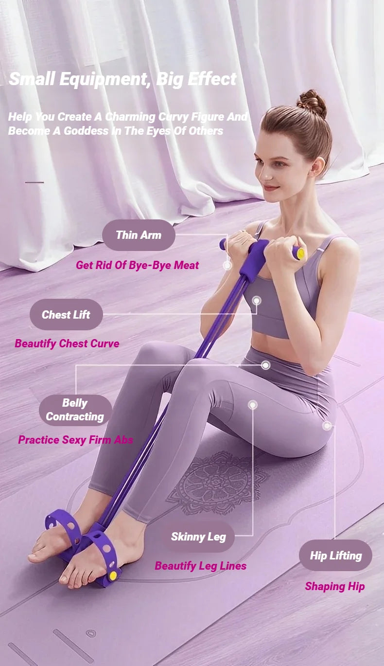 Banda Elástica con Pedal para Piernas, Brazos y Abdomen