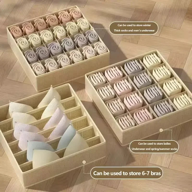 Organizador de Cajones Plegable para Ropa Interior, Medias y Corpiños
