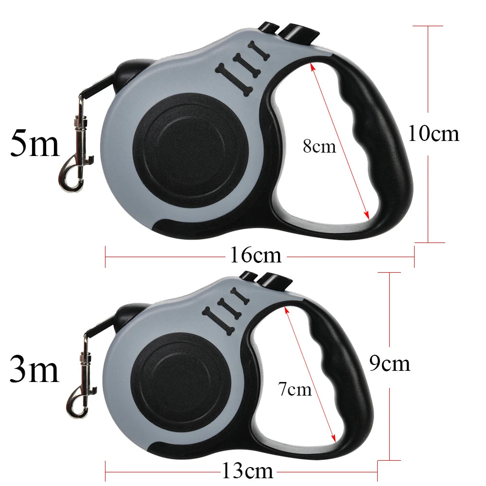 Correa Retráctil para Perros de Nylon Resistente 3 m / 5 m