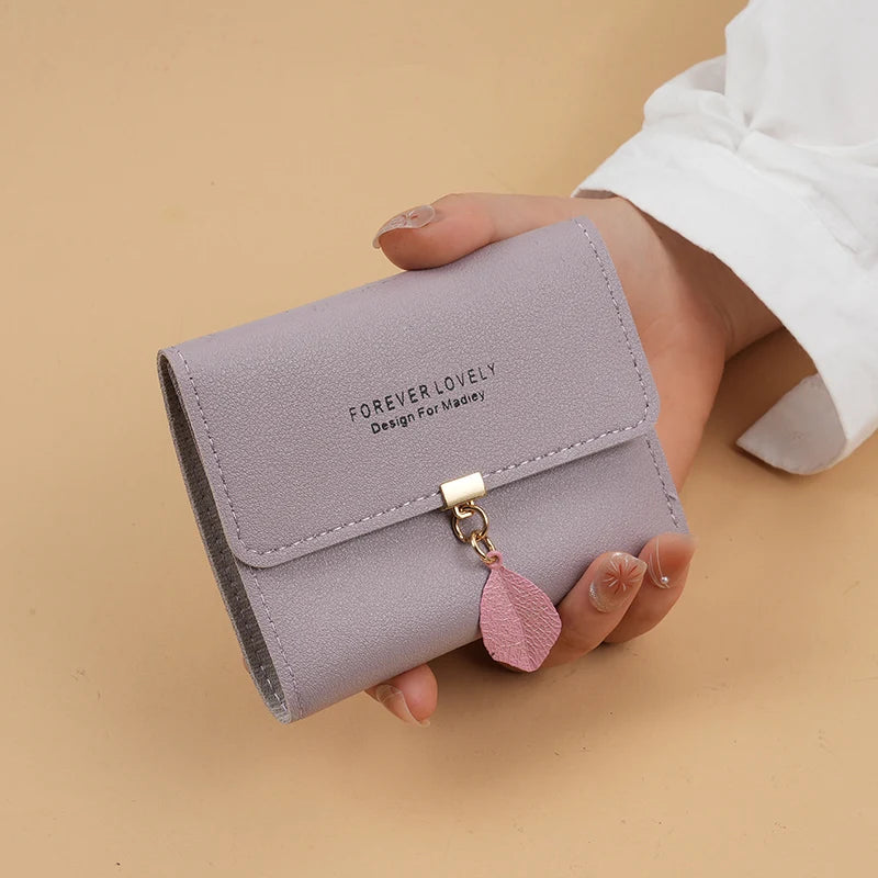 Billetera Trifold para Mujer con Monedero y Tarjetero Minimalista