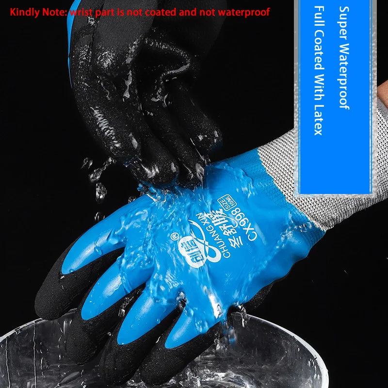 Guantes de jardinería y trabajo para clima frío con agarre de látex