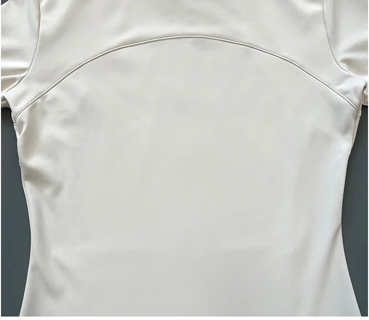 Campera Deportiva Mujer Cuello Alto Slim Fit Secado Rápido Manga Larga