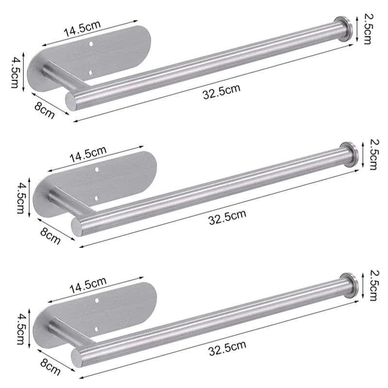 Portarrollos de Pared Autoadhesivo de Acero Inoxidable para Cocina y Baño