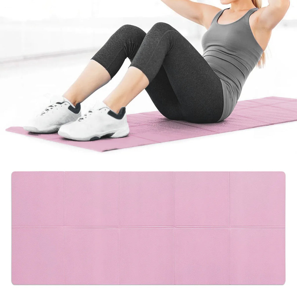 Mat de Yoga Plegable EVA Ecológico Rosa para Pilates y Fitness