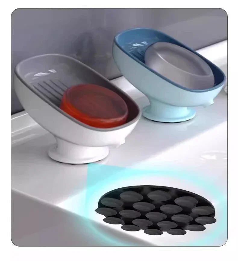 Jabonera Autodrenante con Ventosa para Baño y Cocina
