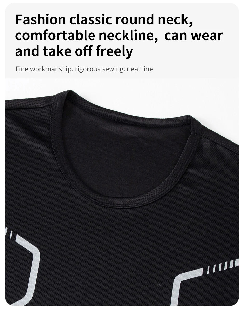 Conjunto deportivo de remera y short para hombre, secado rápido - talles grandes
