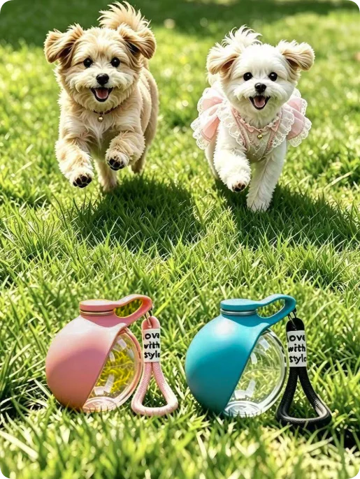 Bebedero Portátil de Acero Inoxidable con Bowl Plegable de Silicona para Perros y Gatos