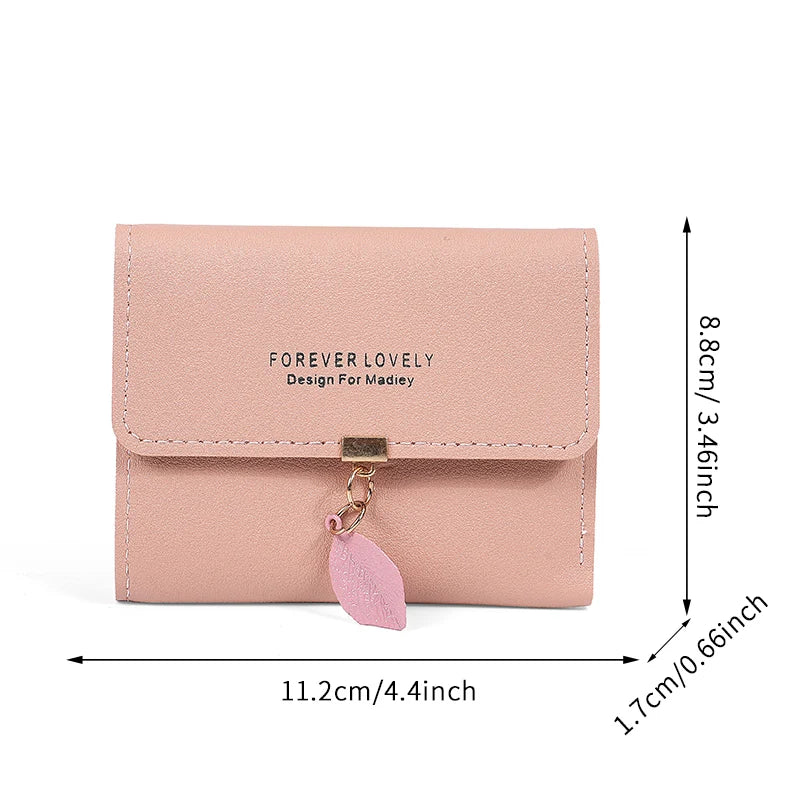 Billetera Trifold para Mujer con Monedero y Tarjetero Minimalista