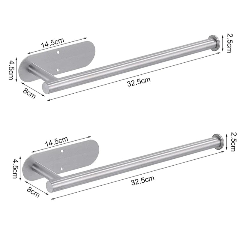 Portarrollos de Pared Autoadhesivo de Acero Inoxidable para Cocina y Baño